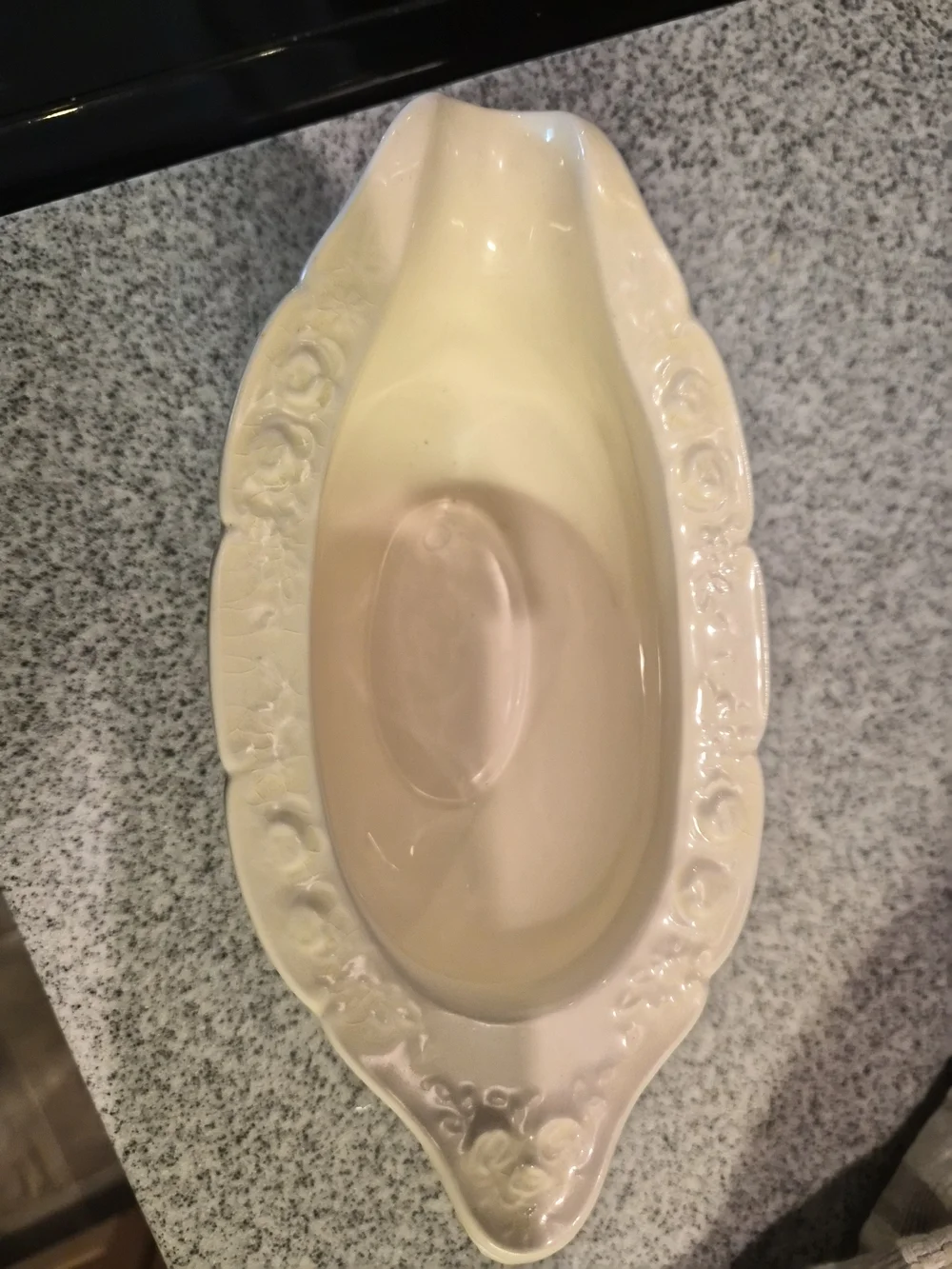 Vtg 1932 Homer Laughlin Virginia Rose Floral Sugar Bowl & Gravy Boat Set